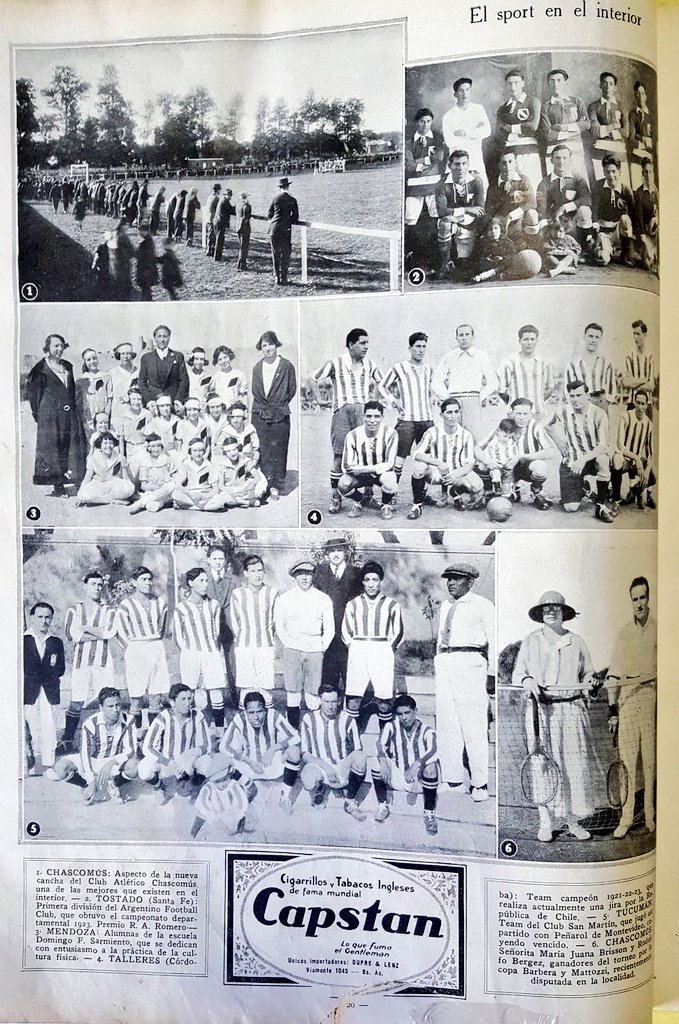RamiroVillaLeal's tweet photo. [ San Martín 1923]

El Sport en el Interior - Revista El Gráfico 

En la imágen N°5 se puede observar al plantel de #SanMartínTuc  el día que enfrentó a @OficialCAP en el #MatchInternacional de la jornada. 

Gentileza del amigo @leanbaschar desde La Plata. 👏🇦🇹 https://t.co/FYxvYSk8ZA