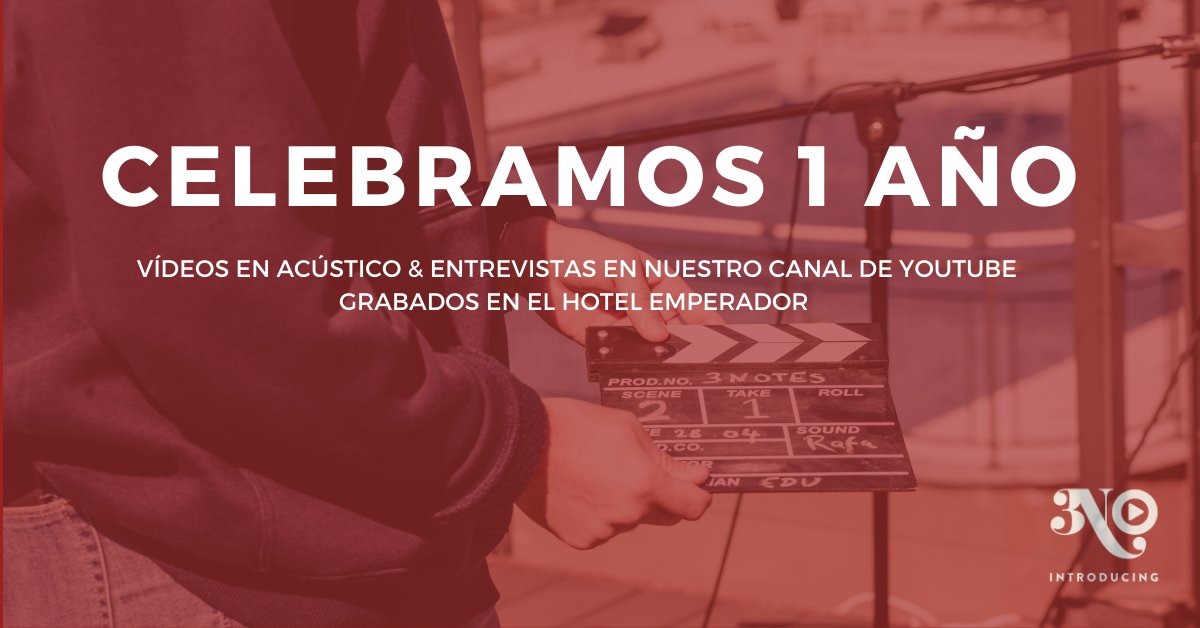 3 Notes Introducing (@3notesintro) on Twitter photo Celebramos 1 año de 3Notes Introducing. Como hemos superado más de 30 días en casa os regalamos 30 días de buena música de artistas que han pasado un rato con nosotros en el <a href="/HotelEmperador/">Hotel Emperador</a>. #artistadeldia #Spotlight #NewMusic Celebramos 1 año de 3Notes Introducing. Como hemos superado más de 30 días en casa os regalamos 30 días de buena música de artistas que han pasado un rato con nosotros en el <a href="/HotelEmperador/">Hotel Emperador</a>. #artistadeldia #Spotlight #NewMusic