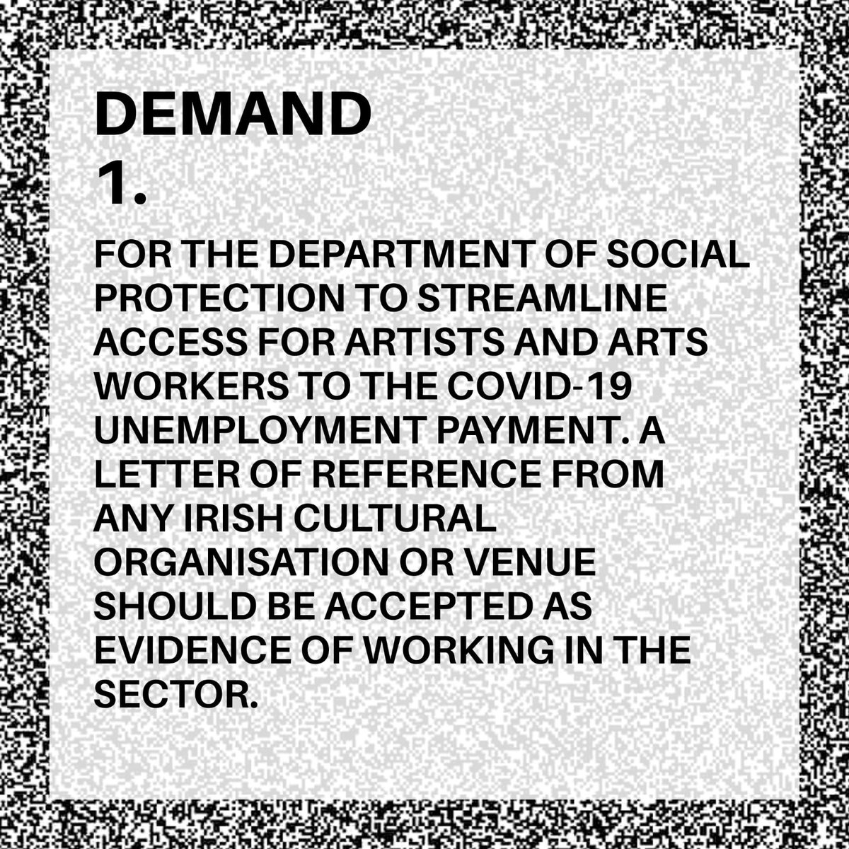 blackout_arts's tweet photo. In consultation with artists and arts workers we created a list of demands. Please continue to share your concerns by DM or email to artsblackout@gmail.com. #COVIDartscrisis #artsblackout https://t.co/Su0BIQynY9