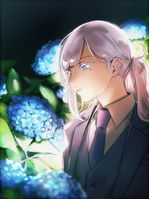 >>ベルナルド様と紫陽花を描いて頂けないでしょうか? 