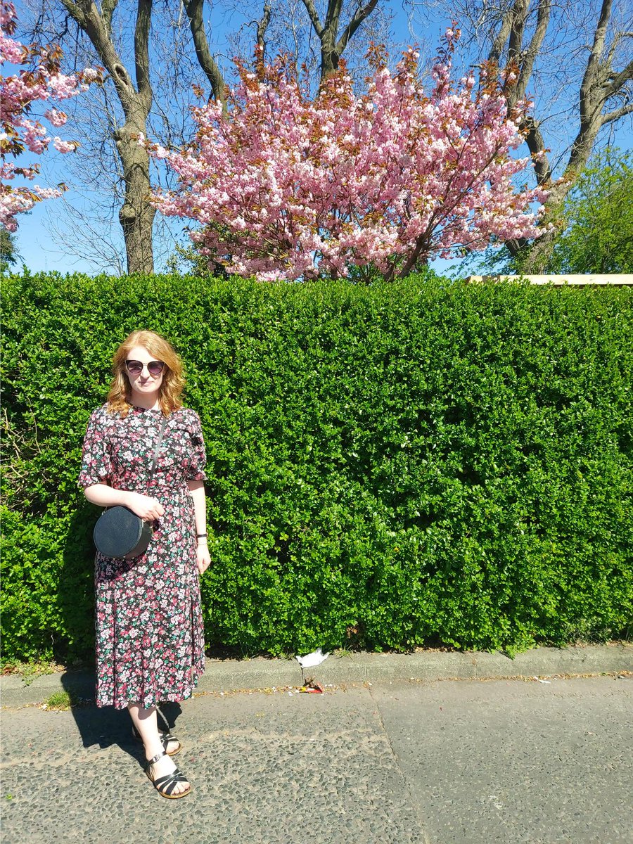 Visitor Services Manager  @jess_hoyle is feeling floral - "I'm always happiest in a dress and especially love wearing anything with flowers on. It always reminds me of spring and nature, today I am blending in with the blossom trees!"