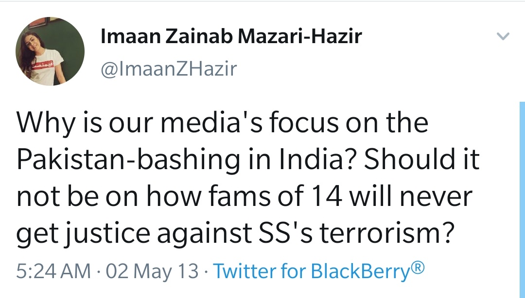 As per Imaan Mazari:1/ Our media is irresponsible, DAWN editors are incompetent.2/ Pak Media focuses on Pakistan-bashing.