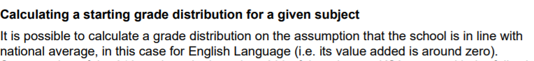 I think this is dangerous for interpretation. Sure it is possible, but these are pretty big assumptions, especially for smaller cohorts. Secondly, a value added of around 0 does not mean you follow the national distribution, it could be achieved without the national distribution.