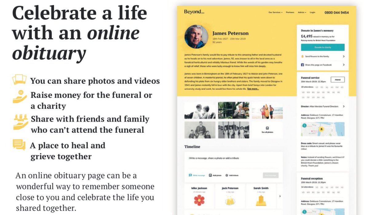BeyondLifeUK's tweet image. Looking for a way to celebrate the life of someone special? Our free online obituaries can help. Find out more here: bit.ly/3brWSXh