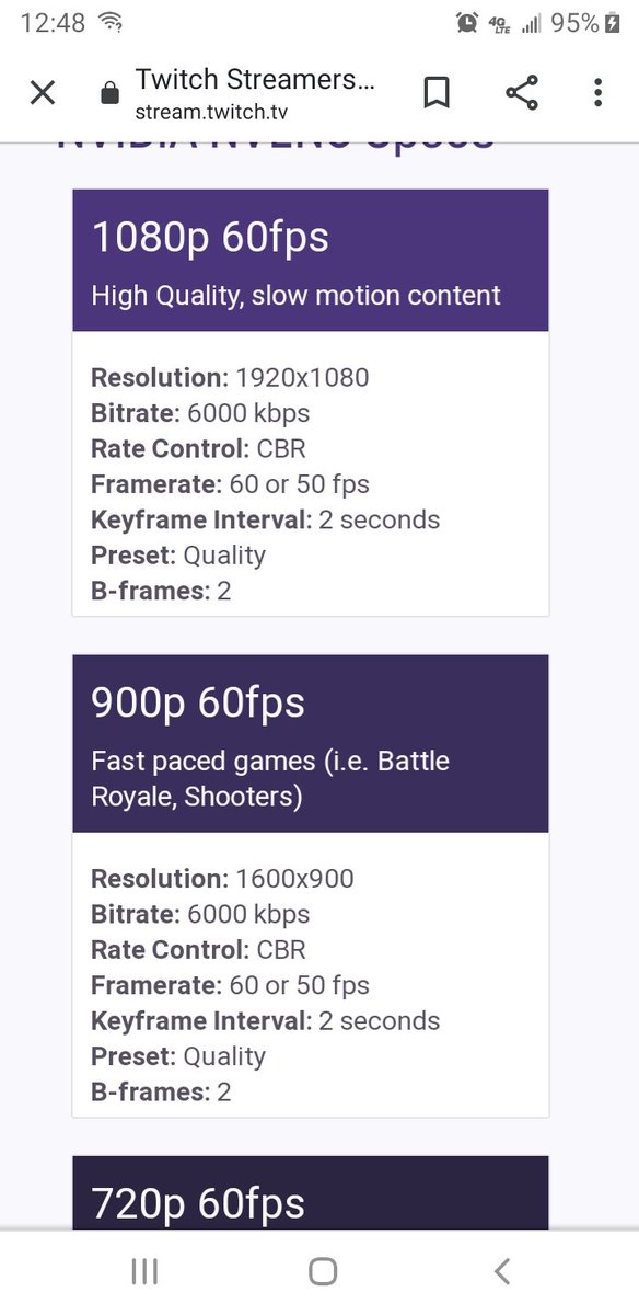 Worm Fyi Always Check Your Stream On Twitch And See What It Is Offering You If Only Giving Out The Highest Quality Your Bitrate Is Probably To High Below Is