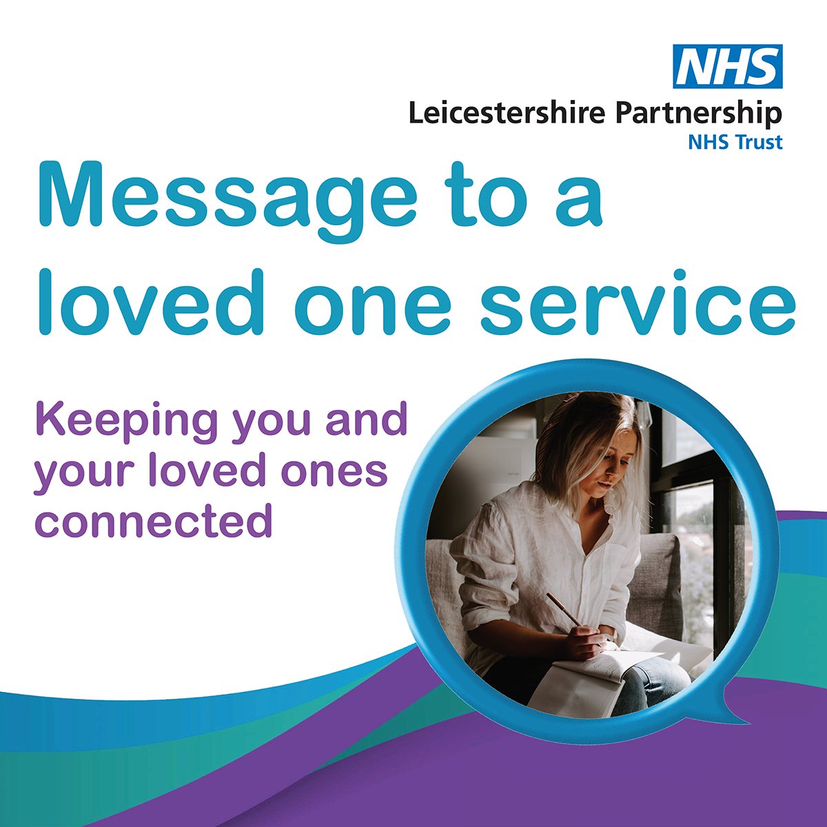 Today sees the launch of our message to a loved one service which has been set up to help our inpatients stay connected with their loved ones where visiting is restricted. Family, friends and carers can find more information at: bit.ly/2zkG1rf