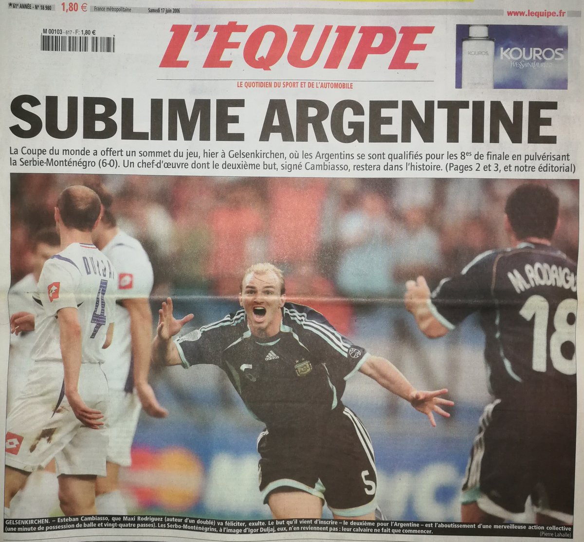 Dans l'après match, l'Argentine fait un bon dans les pronostics. Ce n'est que le 1er Tour pourtant, mais la prestation a fait son effet.Le lendemain, L'Équipe lui consacrera sa Une.