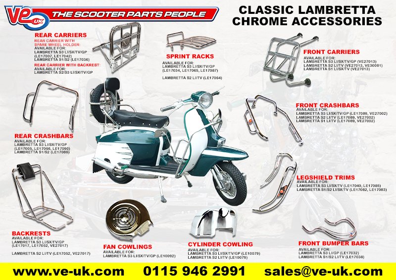 Lambretta Li Accessories  . Lambretta Li Lenker Incl Tacho Und Schaltern.