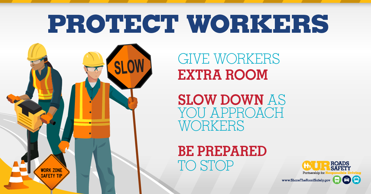 NYSGTSC's tweet photo. A work zone is where road construction, maintenance or utility work takes place. Safety for crews in work zones is critically important. Drivers must be on watch for workers coming in and out of work zones, including flaggers who may be directing traffic patterns. #WorkZoneSafety https://t.co/Y5wdpPWkwj