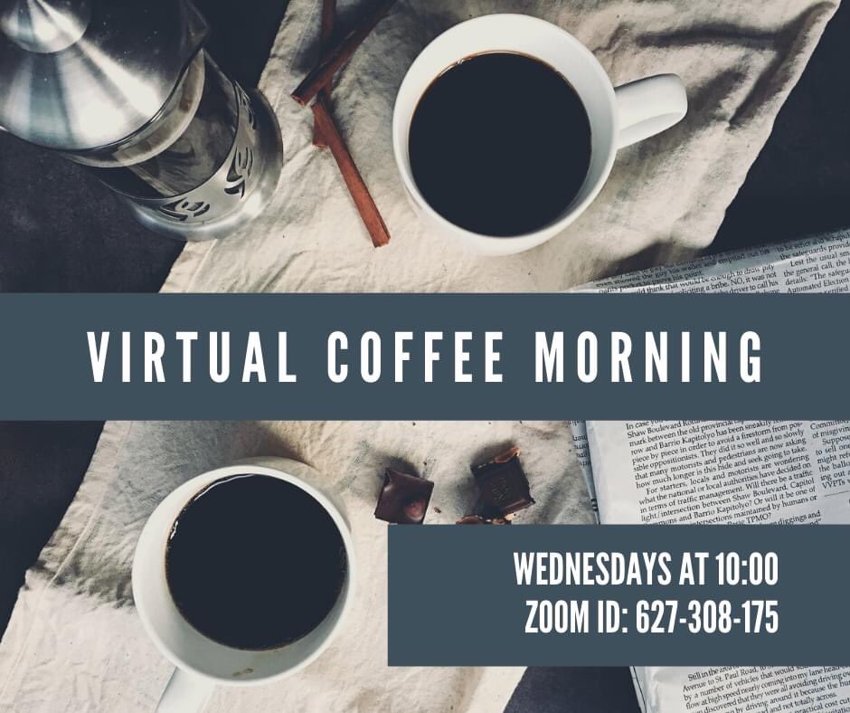 VIRTUAL COFFEE MORNING ☕️🍰🍩 // Join us every Wednesday at 10am for a coffee, chat and whatever game we come up with this week!