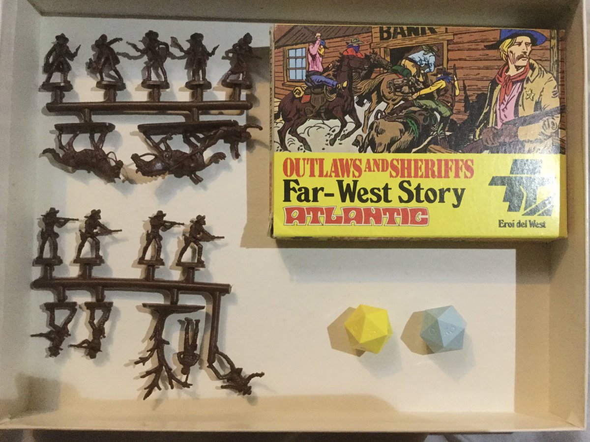 Today’s game is Old West Gunfight from Gamescience, a historical curiosity in my collection. It appears to be an early American roleplaying game but open the box and you discover it’s actually an English skirmish miniatures game!  #CuratedQuarantine