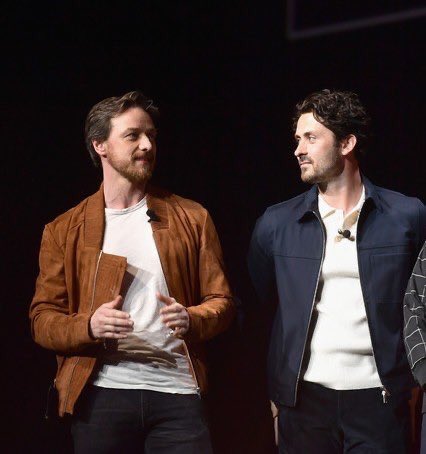 Andy bean and james mcavoy during the it chapter 2 press tour.
happy birthday james mcavoy! 