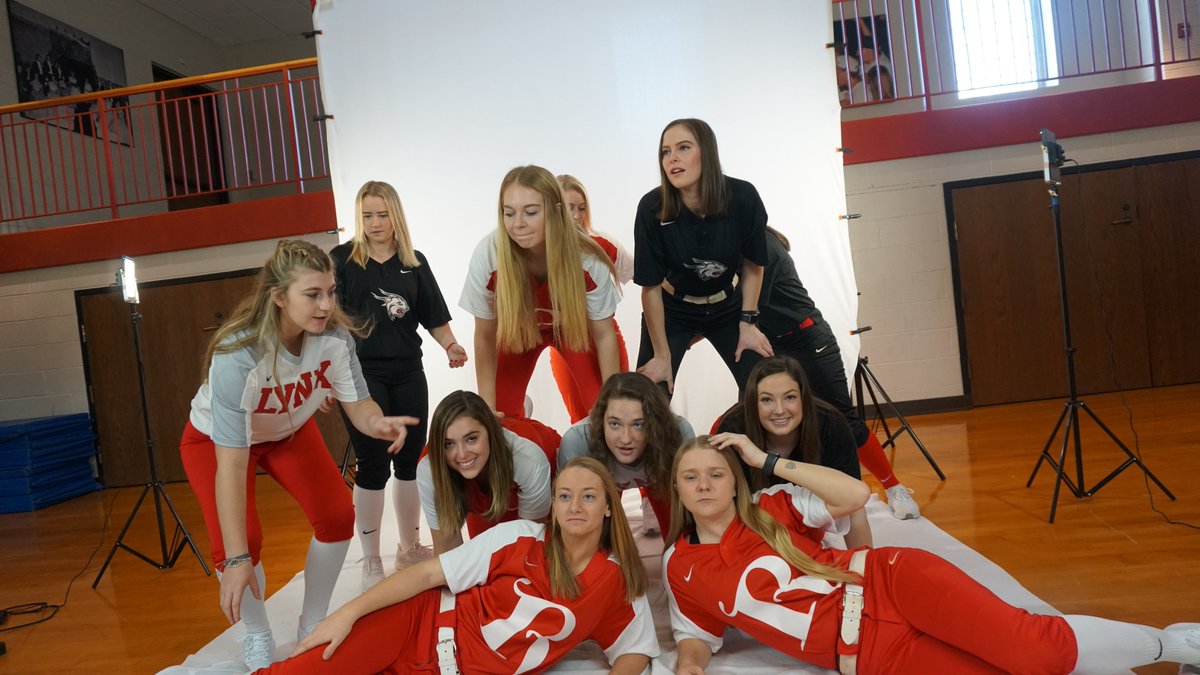RhodesSoftball's tweet photo. Lynx Fans, Happy Tuesday!  Guess who just got access to softball's preseason media photo shoot?! We will be periodically releasing behind the scene looks into picture day 2020!  Here's a sneak peek at what's to come... #RollLynxSftbl #Building4theFuture #PyramidofSuccess https://t.co/SCYftDO4Js
