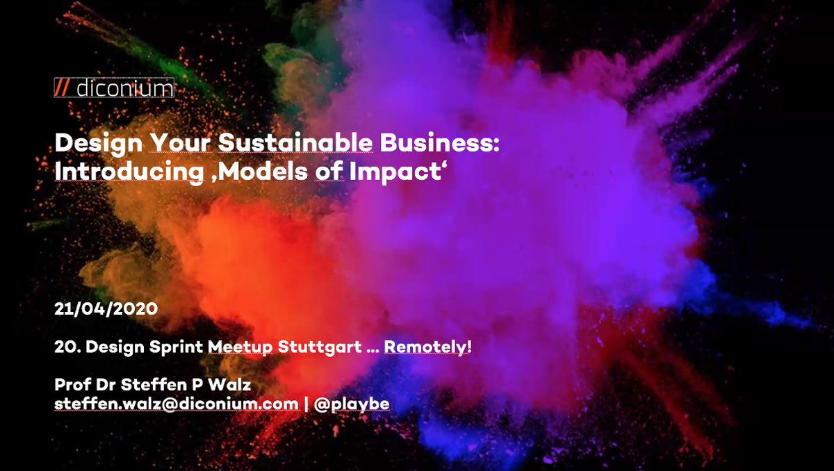 FaSuess's tweet photo. Yeah now at the #DSmeetupSTR by @SabrinaGoerlich & @coach_katja with the next #live talk from @playbe @diconium about "#Design your #Sustainable Business: Introducing, #ModelsOfImpact!" https://t.co/dSvh60WdyF