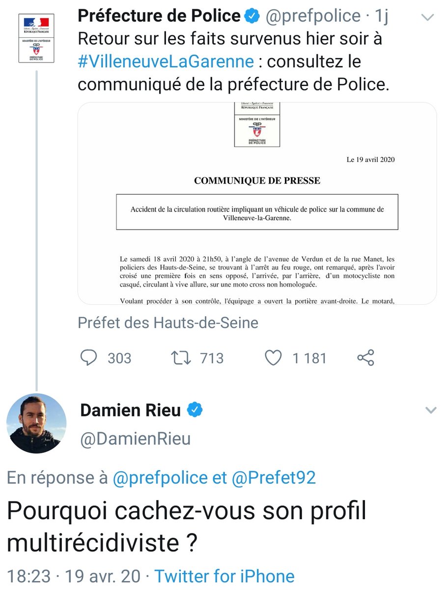 ... même si cela chagrine nos fachillons que l'on ne donne pas tout le casier judiciaire des gens dans ce genre de situation.Vous imaginez celui des f-haineux dans ce cas ? Faudrait plus que 280 caractères... #VilleneuveLaGarenne21/52