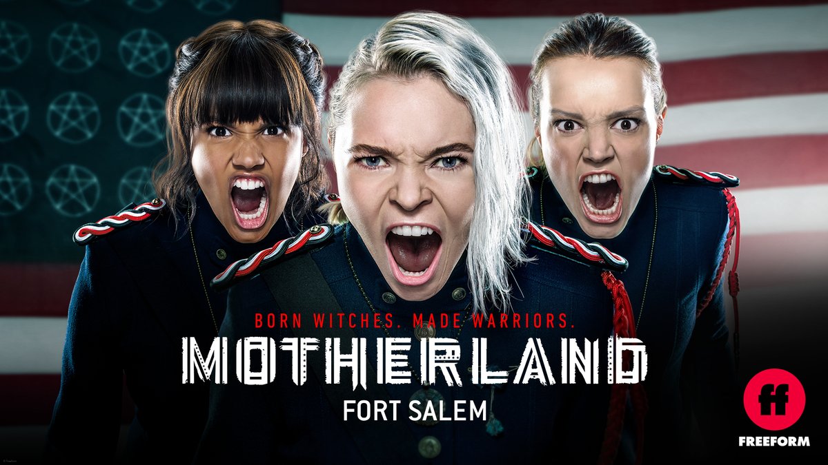 Motherland: Fort Salem (series): In an alternate reality where witches cut a deal with the United States government to avoid persecution, three young witches use their supernatural gifts to defend the US from terrorist threats. Creator: Eliot Laurence