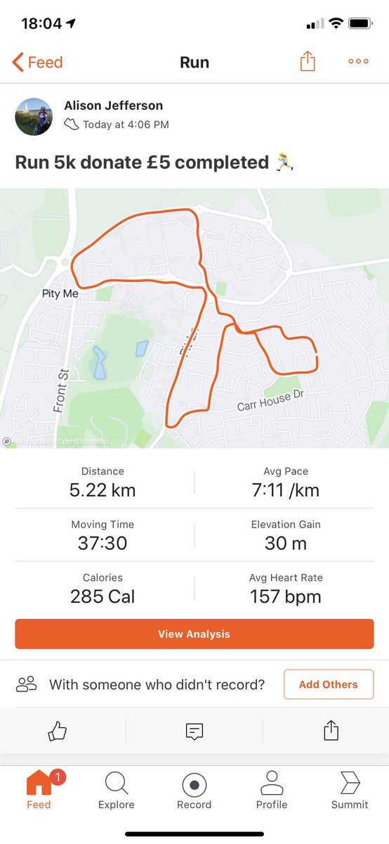 #run5donate5nominate5 I nominate <a href="/NatashaV4E/">Natasha Hendy</a> <a href="/VisionTim/">Timothy Ayton</a> <a href="/MattJaffa/">Matt Jefferson</a> <a href="/DrMartinAlanDay/">Martin Alan Day</a> + another not on Twitter 🏃‍♀️