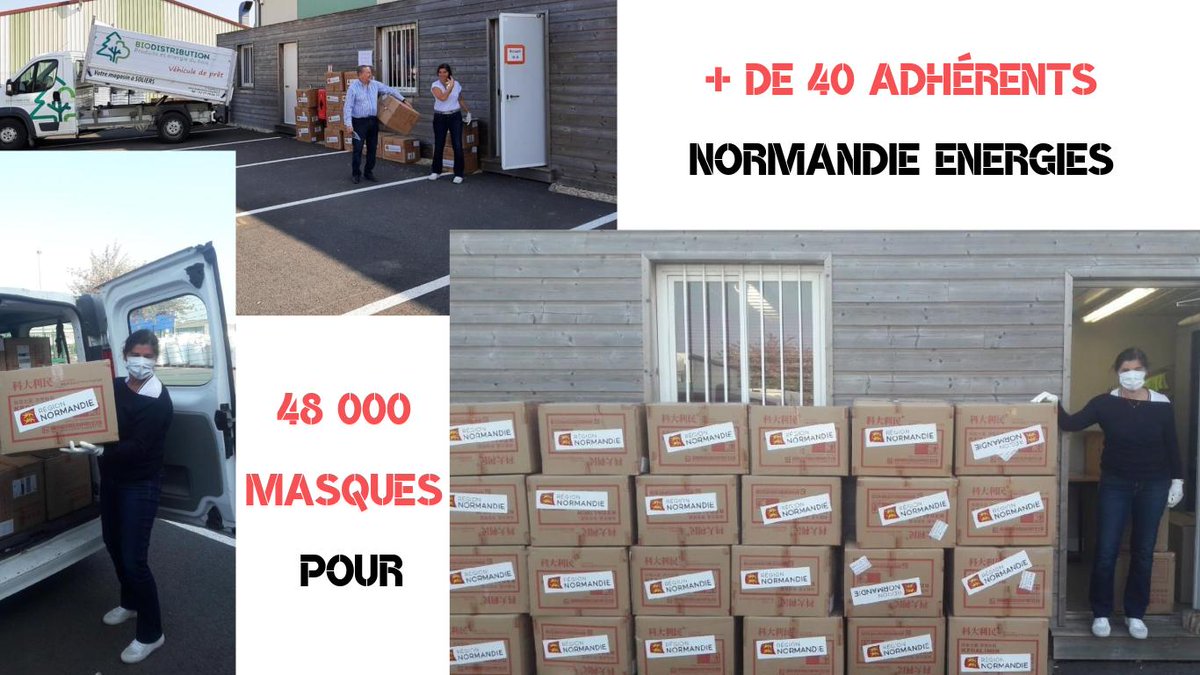 NdieEnergies's tweet photo. #covid19 : Suite à une commande groupée auprès de @ADNormandie @RegionNormandie , @NdieEnergies a livré 48 000 masques à + de nos 40 adhérents. Un grand merci à #Biodistribution sans qui cette distribution n'aurait pu se faire !
#covid19 #masques #Normandie #Filiere #Energie https://t.co/A4w0uxQ5kd