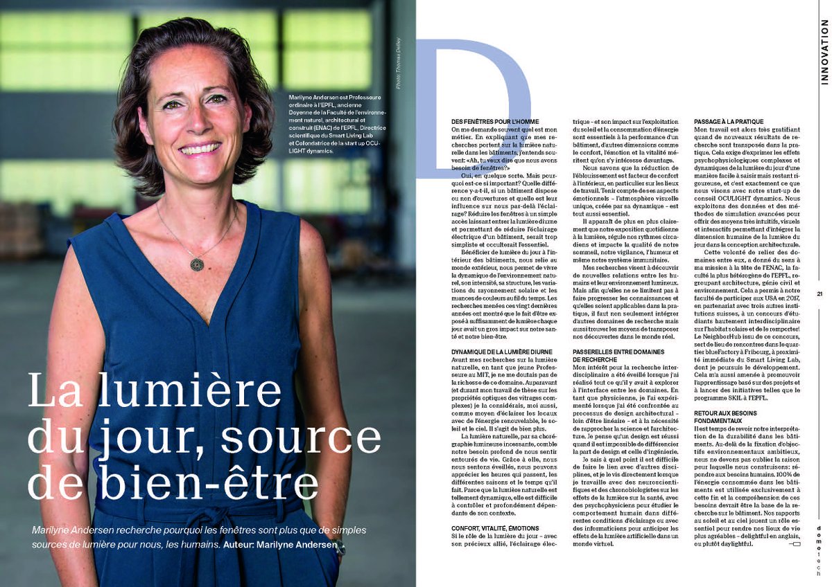 smartlivinglab's tweet image. #LUMIERE | &quot;Notre rapport au soleil et au ciel joue un rôle essentiel pour rendre nos lieux de vie plus agréables, delightful en anglais, ou plutôt daylightful&quot; Prof. #EPFL M. Andersen, directrice académique du #SmartLivingLab, spécialiste de la lumière du jour dans le #bâtiment.