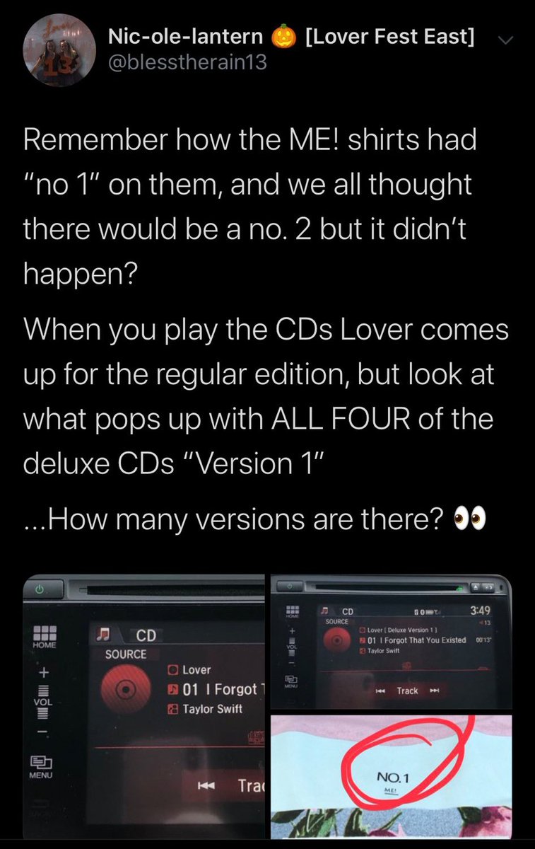 And this isn’t the first time we’ve talked about double albums either… remember when they put “No. 1” on the shirts with the spelling mistake? And how it said “version 1” on the CDs? Interesting.