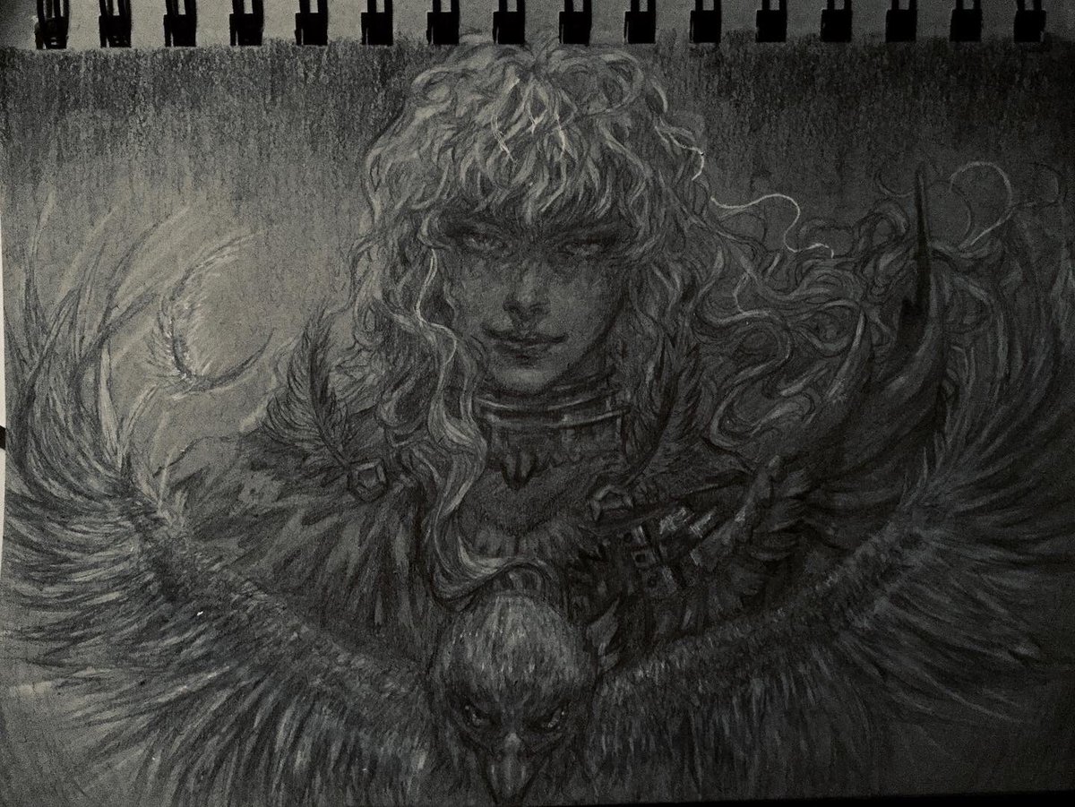 Ichiha0's tweet photo. Finally done.. 🖤 #Griffith #Berserk #fanArt  #ベルセルク https://t.co/KvOdRqKrhu