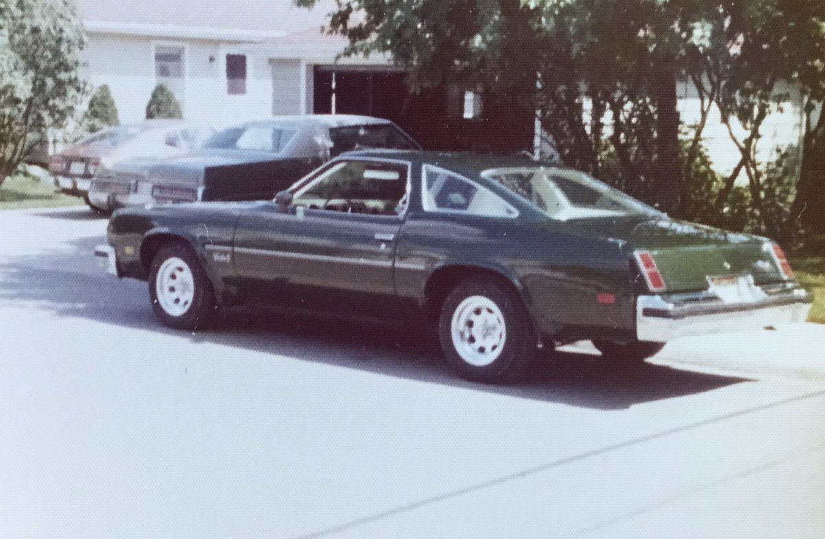 Throwback Tuesday, my new 1976 Oldsmobile Cutlass-S with Crager Mach-8 aluminum wheels in 1976, the year I graduated from the Univ. of Illinois! #maistomountain #ThrowbackTuesday #Oldsmobile #Cutlass #CragerMach8 #Aluminumwheels #BritishRacingGreen #wishistillhadit