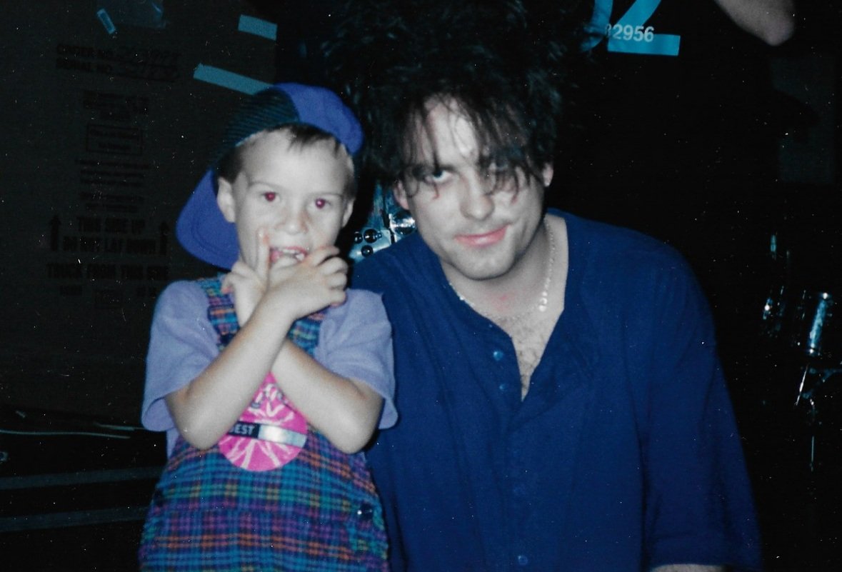 Cure-athon day! Happy birthday, Robert Smith. This is from Wish Tour 1992, my son with Robert Smith. 