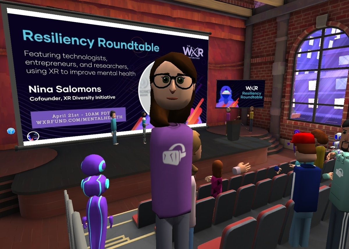 Excellent Panel discussion on using technology within a mental health space. Great speakers and researchers, including the fun and insightful <a href="/SkipRizzoVR/">Skip Rizzo</a>! Thank you <a href="/WXRfund/">WXR Fund</a> , <a href="/TheMalia/">Malia Probst</a> , @welkhoff , @amylameyer and @amylameyer !