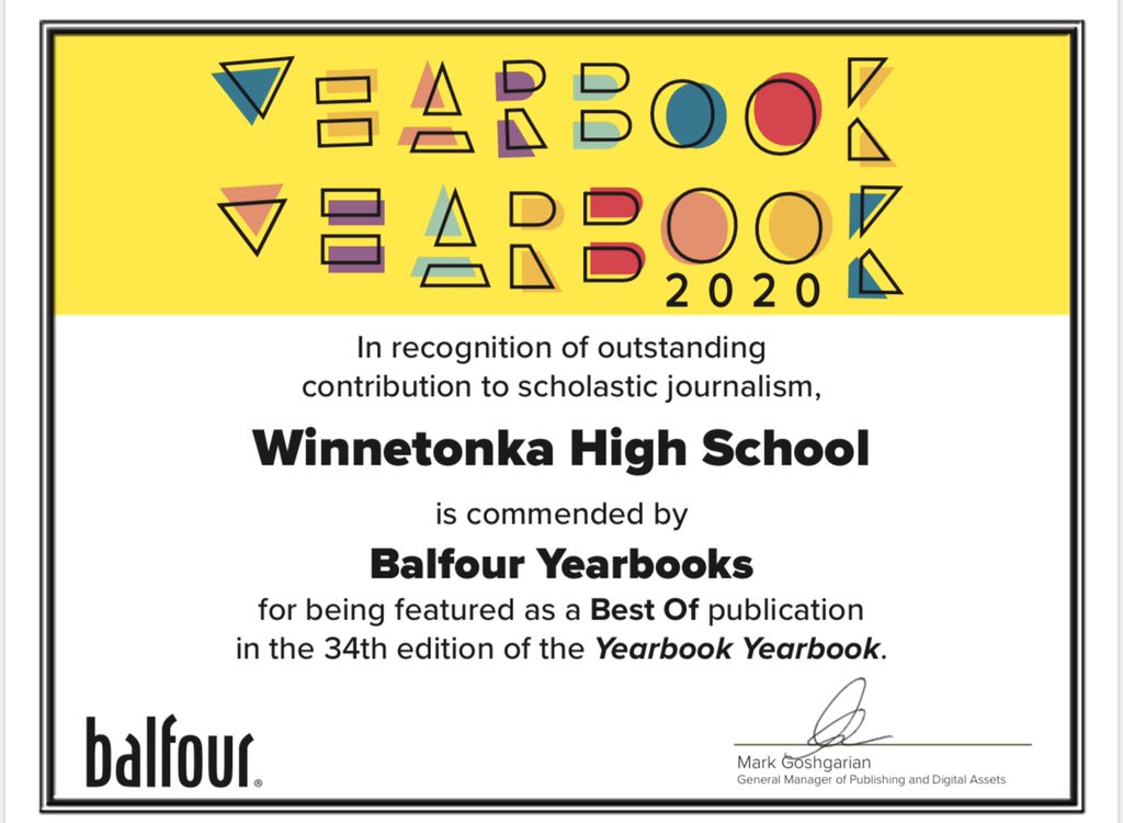 Tonka_News's tweet photo. The Winnetonka High School yearbook staff has been recognized by Balfour Yearbooks with the Best Of recognition for its outstanding contribution to scholastic journalism.Balfour honors fewer than 5 percent of yearbook staffs with this distinction.
#thisistonka #nkcschools https://t.co/eH16MwgTA5