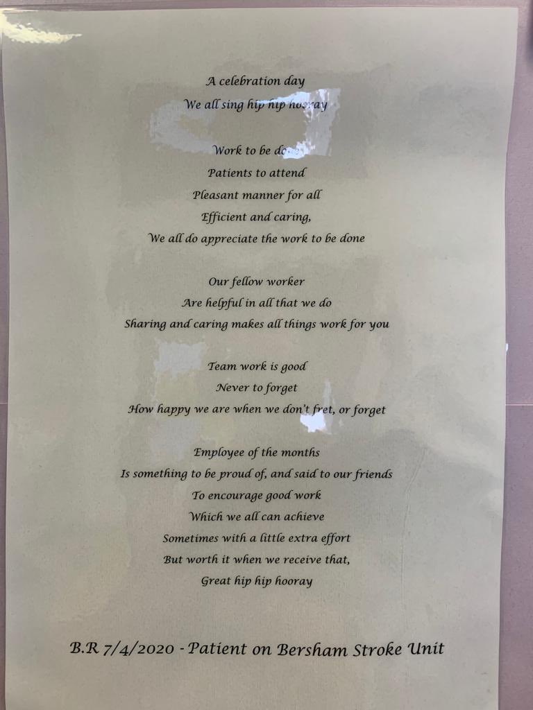 wendywi72850247's tweet photo. Well Done Team Bersham I think this was a wonderful idea for each and every one of you to be recognised for the great work that you do. You are a fantastic team @erinhumphreys13 @niholder @imran_devji @LindseyBloor @ https://t.co/HZt67W64Vt
