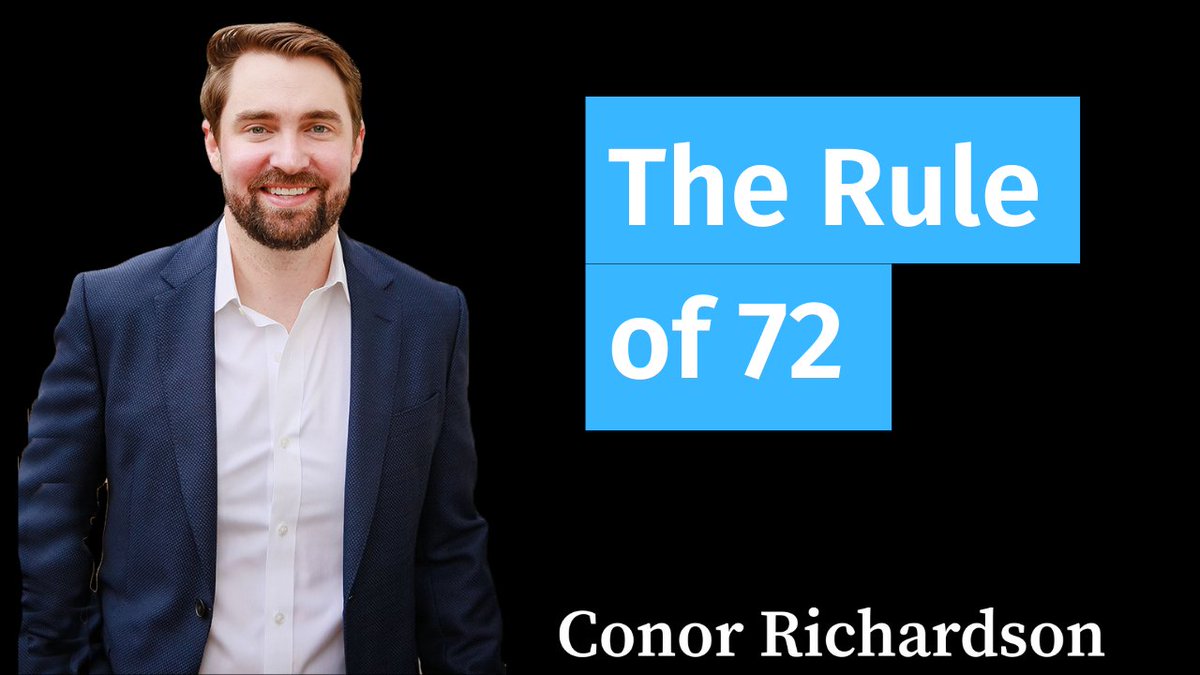 How do you use the Rule of 72? Check out my video here: buff.ly/3eyEiyy #investing #StockMarket #moneytips #ruleof72 #Millennials #ConorRichardson360 #millennialmoneymakeover #moneybooks #author #CPA #personalfinance #bullmarket #bearmarket