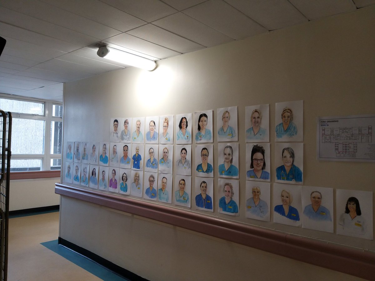  #potraitsfornhsheros  @BBCScotlandNews  #bbcnewscoronavirusMy father had been hospital bound for 6 months in glasgow and started drawing portraits of all the nurses he came accross . In excess of 100 over 2 hospitals was drawn .here is a few displayed at gartnavel.