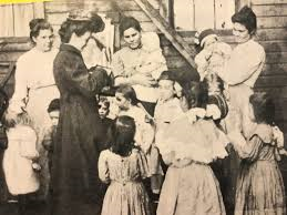 Historian Barbara Melosh has suggested that nurses enjoyed the autonomy of public health work and found it an escape from the role of doctor’s helper in the hospital setting. Nurses quickly took over the nascent discipline when doctors showed little interest in its early yrs. 6/