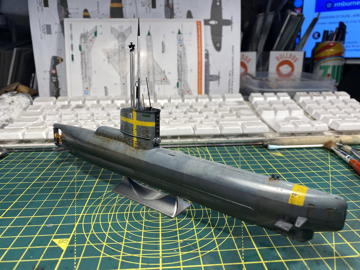 bulldogscalem's tweet photo. ⚓️ German Submarine Type XXIII
📏1/144
🛠Revel rebox of ICM kit
🎨 Ump/Stynylrez/ one shot , primer and Tamiya paints
#wip #workinprogress
#scalemodel #scalemodelling #scalemodeling #scaleairplane
#scalemodelkit #scalemodeler #submarine @revellgermany https://t.co/UFbCiirD04