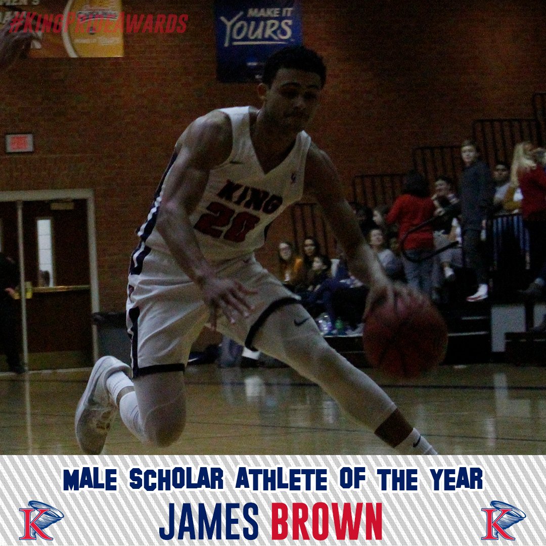 KingAthletics's tweet photo. Congrats to James Brown of @KingUHoops being selected #KingPrideAwards Scholar-Athlete of the Year #KingPride https://t.co/9QggwjpSNI