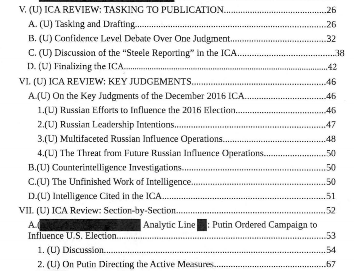 OK, now to some meat: what's in this report that ain't redacted all over the place. Well, it reaffirms yet more of what we've heard:- Russia led an unprecedented attack- IC methodology was high quality, apoliticalImportant, though:- *Nobody* really cared about "The Dossier"