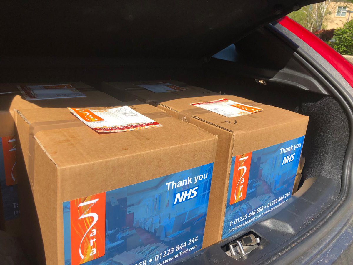 Zaraindian's tweet photo. Today we donated more of our delicious Indian meals to the amazing people who are working in our local community! The grateful recipients were the wonderful staff at the @ArthurRankHouse &amp; @Jimmyscambridge Just a little treat &amp; "Thank you" to brighten their day! 🌈🙏💙 https://t.co/4JeZ65OQ4C