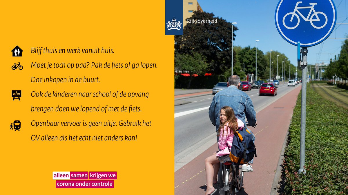 Blijf thuis 🏠 #AlleenSamen krijgen we #corona onder controle