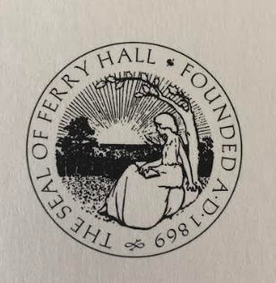 The sun rises over Lake Michigan in the original Ferry Hall seal designed in 1921. #MuseumSunshine #archives