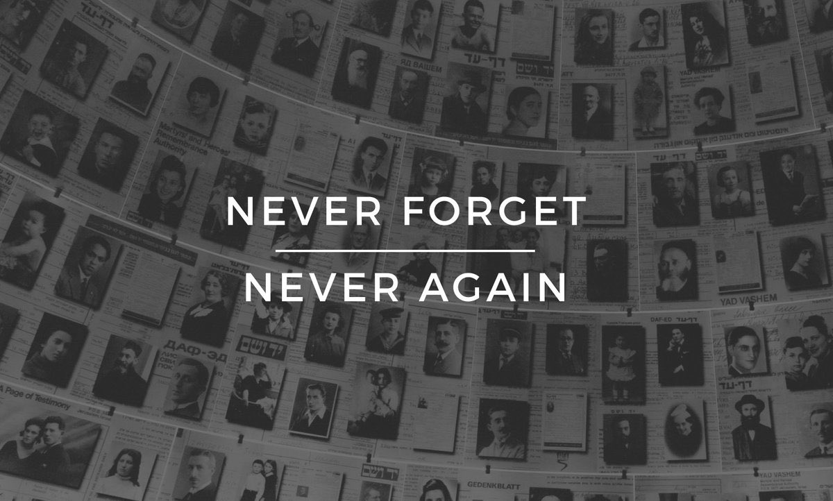 Today is  #YomHaShoah - Holocaust Remembrance Day. Today we remember the 12,000,000 people who were murdered by the Nazis, including 6,000,000 Jews.