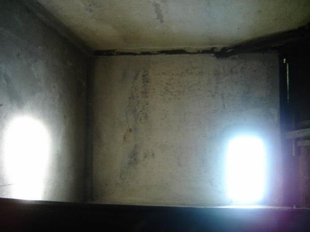 Sixty years later the walls still bear scratch marks and are stained with blue resin from the gas.   #YomHaShoah