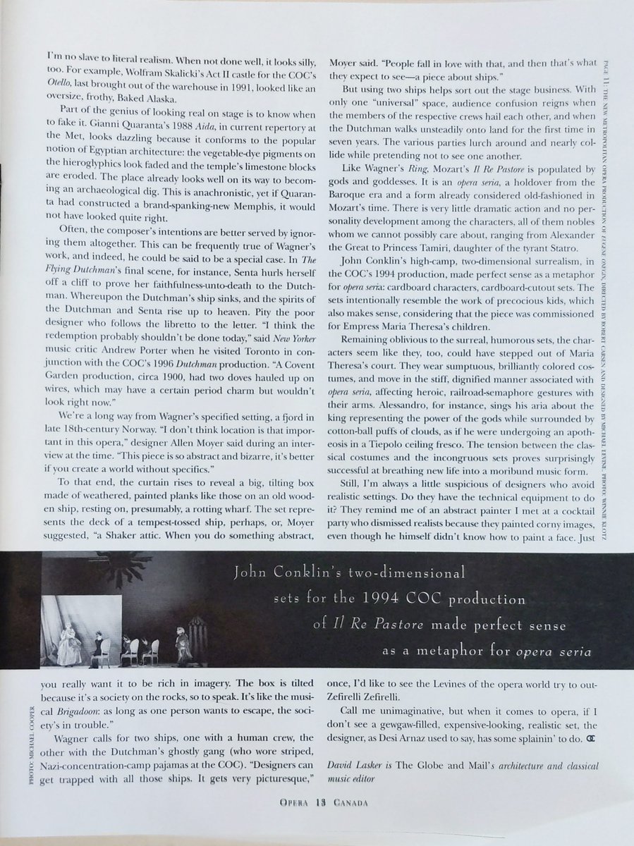 OperaCanada's tweet photo. Levine vs. Zeffirelli:
Today's #retroarticle is about that newfangled minimalism onstage, & how well it tells opera's big stories.
Vol. 38, Summer 1997.
@CanadianOpera
@MetOpera
#eugeneonegin
#robertlepage
#bringbackzeffirelli
#opera
#design
#minimalism https://t.co/7Hgzwo7URd