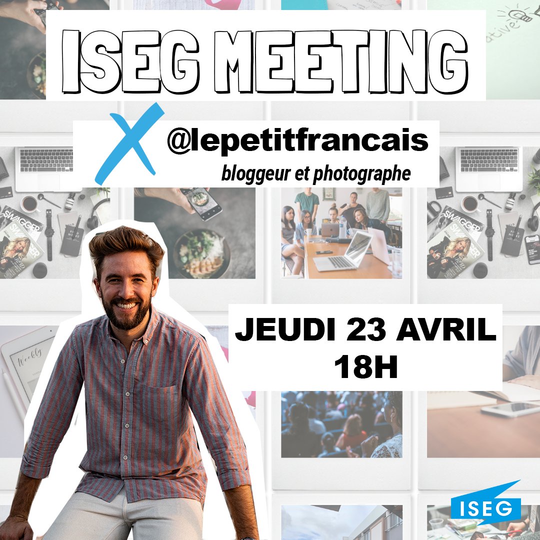 iseg_bordeaux's tweet photo. 👉Save the Date: INSTA LIVE! Que deviennent nos anciens?
📆 Jeudi 23 avril à 18h
Nicolas Plasmondon partagera son expérience de blogger Le petit Français ! 🤩
RDV sur notre compte Insta @isegbordeaux

#ecoledecommunication #isegalumni https://t.co/5NZdXCfoxx