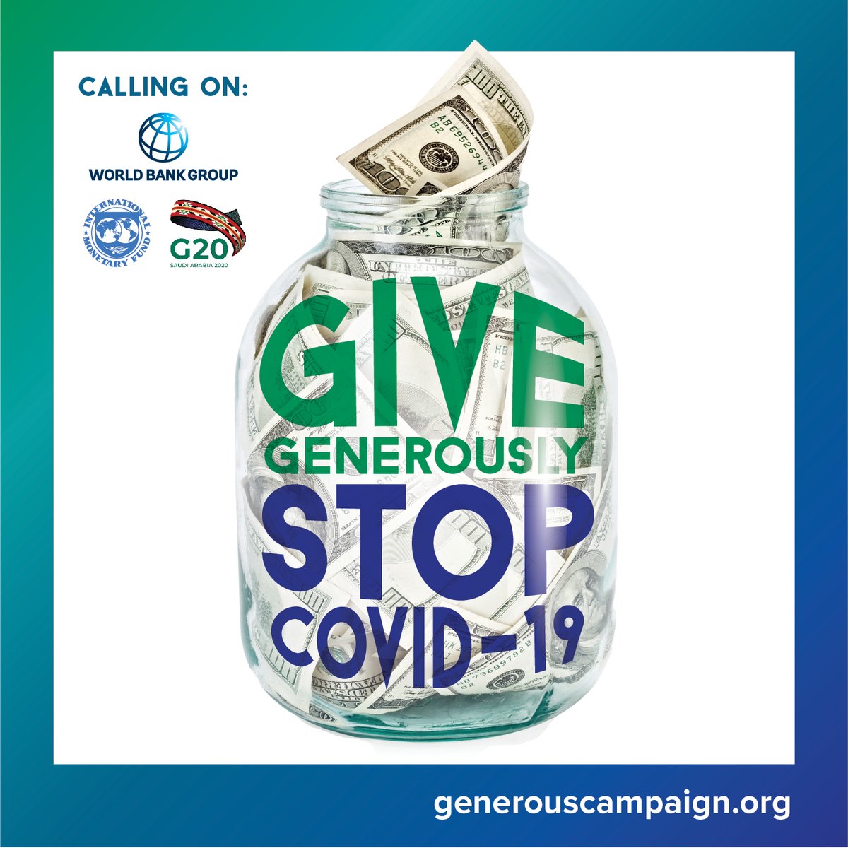 More than ever, it’s up to all of us to work together to #EndCOVID19Now. The distinction between Low-Income, Middle-Income and High-Income countries is no longer relevant – we are all affected, and our leaders must #GiveGenerously #SaveLives. #GenerousCampaign