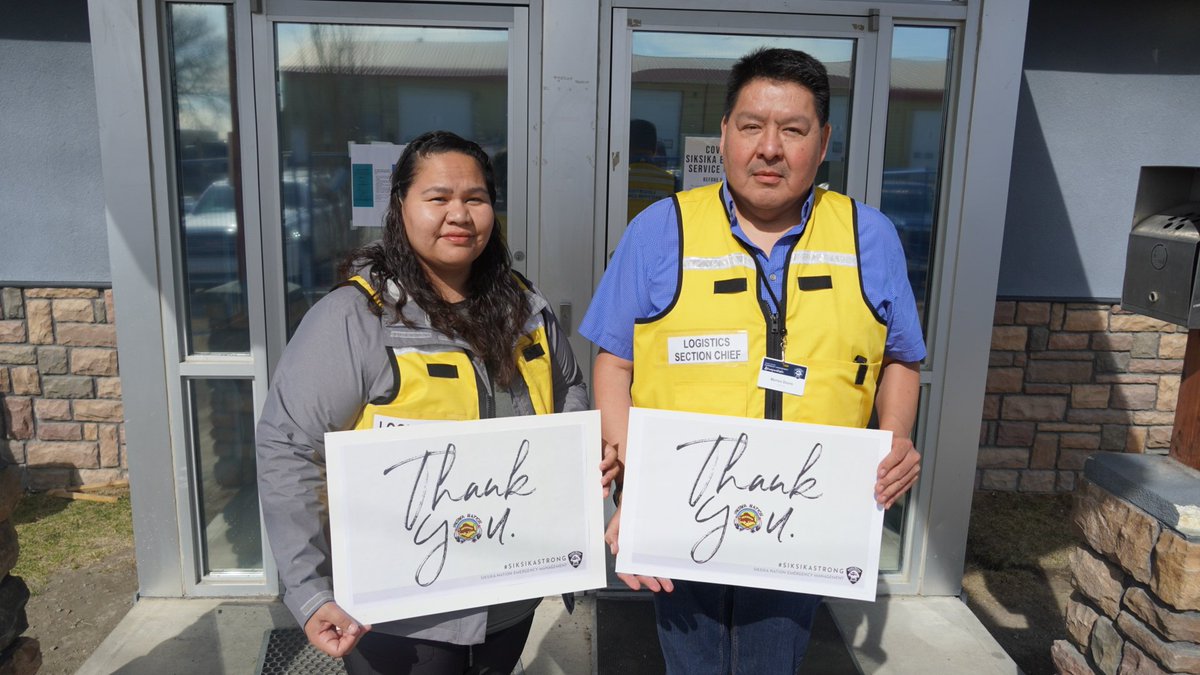 #SiksikaStrong
Siksika Nation Emergency Management would like to acknowledge and express our gratitude to all Medical Staff, first-responders, custodians, security staff, grocery and gas station staff, and other front-line workers on Siksika Nation.