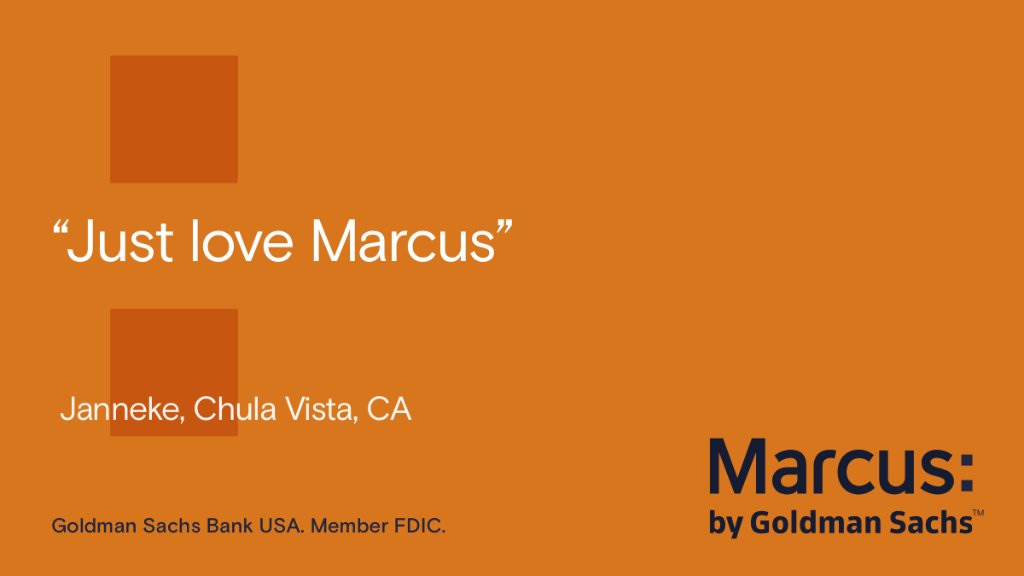 marcus's tweet photo. What a coincidence: We just love our customers, too, Janneke! #CustomerTestimonial #MarcusbyGS https://t.co/3psHESPxBf