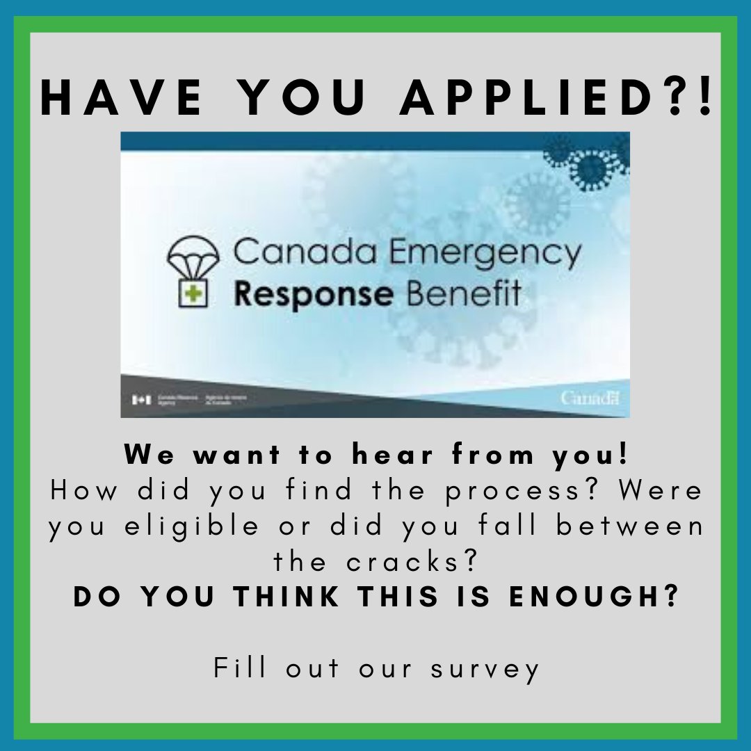 SWEAC_CEATS's tweet photo. Share your experience with us! Completely anonymous!
Fill out our survey: https://t.co/PRQ5zyw3Hm

#CERB #COVID19 #15andfairness #protectourworkers https://t.co/avI3B7YHvM