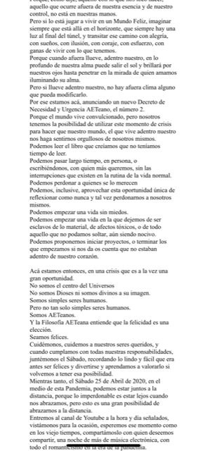 AETLINK's tweet photo. #AET EN LA PANDEMIA
Decreto de Necesidad y Urgencia AETeano 2 https://t.co/mX1XPWNq67