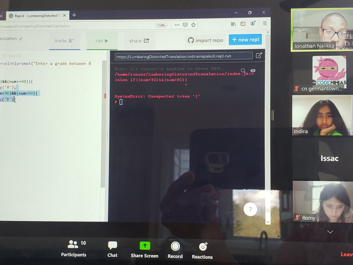 codeninjasgerm1's tweet image. Proud of our Ninjas, able to work, share and debug like pros in Zoom. Says so much about our instructors too
#femtech #CodeNinjasgermantown #javascriptforkids #germantown #mcps #moco #marylandcamps #damascusmd #clarksburgmd #gaithersburg #rockvillemd #bethesda #silverspring