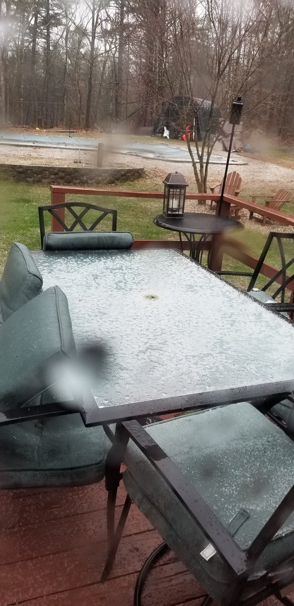 Small hail and thunder in Burrillville